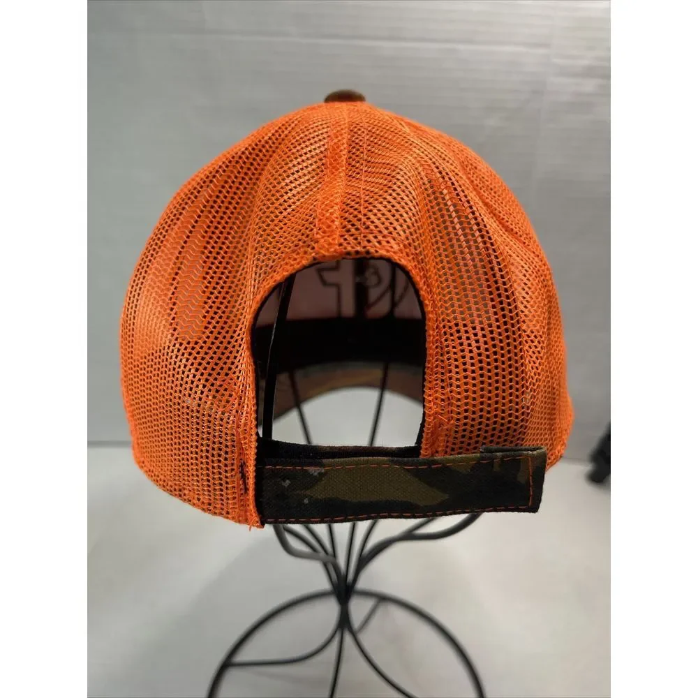 Cap Hat Camo Neon Orange Mesh C&F(bank) Embroidered Adjustable‎